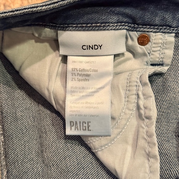 PAIGE Cindy straight leg Indigo Denim Jeans - Picture 4 of 10